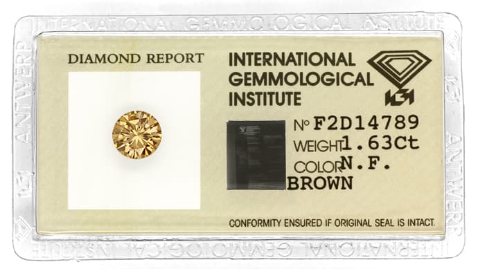 Foto 1 - 1,63ct Brillant Spitzen Farbe Fancy Brown IGI Expertise, D6802