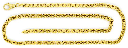 Foto 1 - Königskette Goldkette massiv 14K Gelbgold-Karabiner Neu, K2245