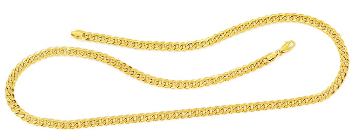 Foto 1 - Goldkette Flachpanzer Halskette 50cm Länge aus Gelbgold, K3211