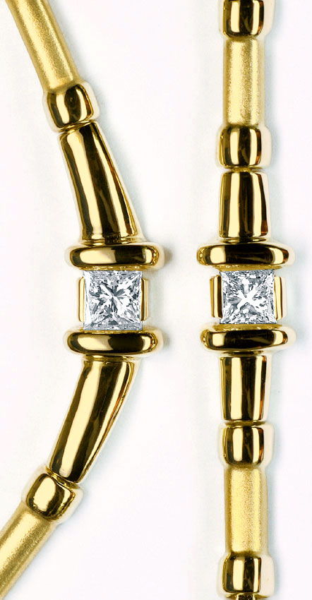 Foto 5 - Schmuck Set Collier und Armband, Princess Diamanten 14K, R2814