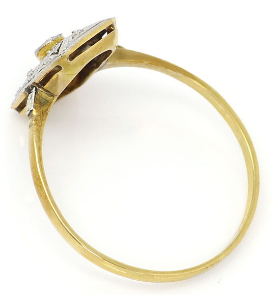 Foto 3 - Antiker Super Art Deco Diamant-Ring 14K Gold und Platin, S4792